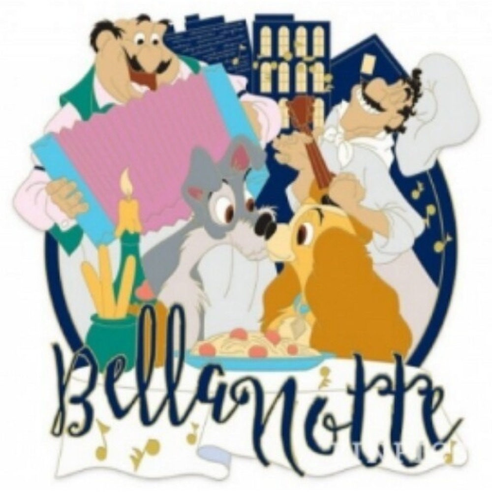 Disney Pin Lady and the Tramp Bella Notte DS Jumbo Spaghetti LE C-10 139744 - Picture 2 of 3